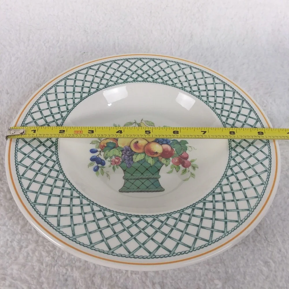 2 Villeroy & Boch Basket Large Rim Soup Bowl 9 3/8